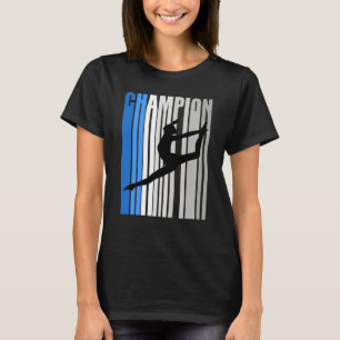 T-shirt Champion de danse bleu Filles Anniversaire Dehors