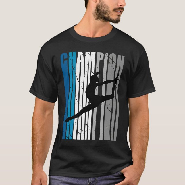 T-shirt Champion de danse turquoise Filles Anniversaire Co (Devant)