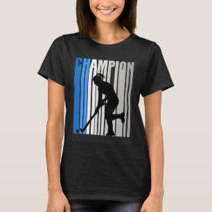 T-shirt Champion de hockey bleu Filles Anniversaire à l'ex
