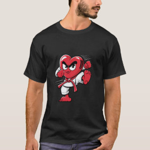 T-shirt Champion de karaté Classic Heart Ceinture Rouge Gu