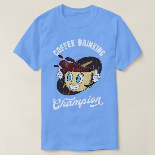 T-shirt Champion de la Coupe des buveurs de café Café Café (Design devant)