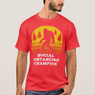 T-shirt Champion de la Distance Sociale Drôle Drôle