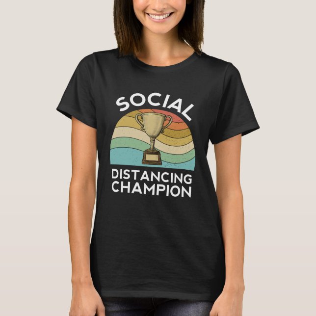 T-shirt Champion de la Distance Sociale Papier toilette de (Devant)