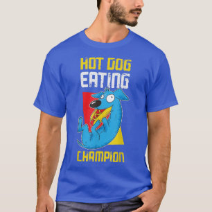 T-shirt Champion de la mangeaison de Chien Chaud Funny Hot