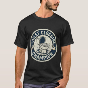 T-shirt Champion de l'obstruction de toilette pour hommes