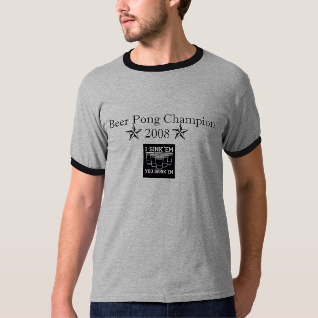 T-shirt Champion de puanteur de bière (Devant)