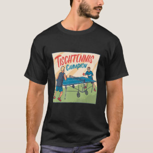 T-shirt Champion de table joueur de tennis de table Raquet