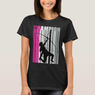 T-shirt Champion de tir à l'arc Pinky Birthday Retro Distr