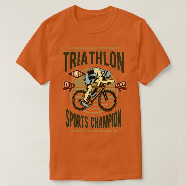 T-shirt Champion de triathlon vintage (Design devant)