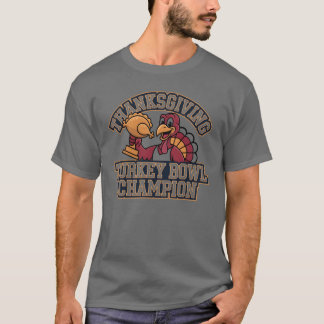 T-shirt Champion du Bowl de la dinde Football Fun Jour de