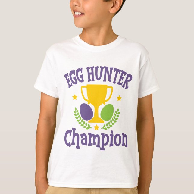 T-shirt Champion du chasseur d'oeufs Vacances de Pâques (Devant)