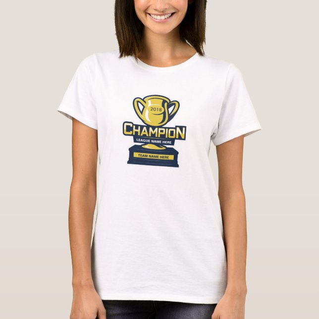 T-shirt Champion du football d'imaginaire (Devant)
