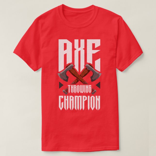 T-shirt Champion du lanceur Ax Funny Ax Throwing (Design devant)