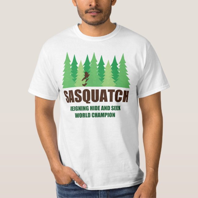 T-shirt Champion du monde de cache-cache de Bigfoot (Devant)