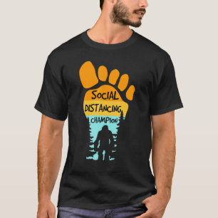 T-shirt Champion du Monde de Distances Sociales Rétro Sas