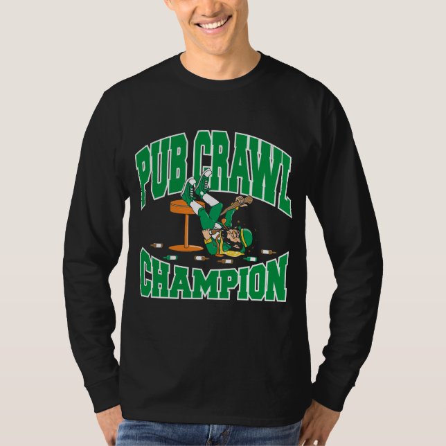 T-shirt Champion irlandais de rampement de Pub (Devant)