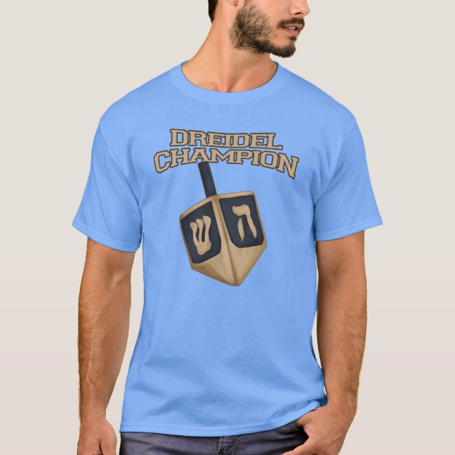 T-shirt Champion moderne Hanoukka Cute Dreidel (Devant)