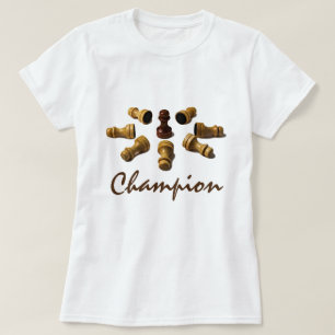 T-shirt Champion pions d'échecs drôle personnalisable