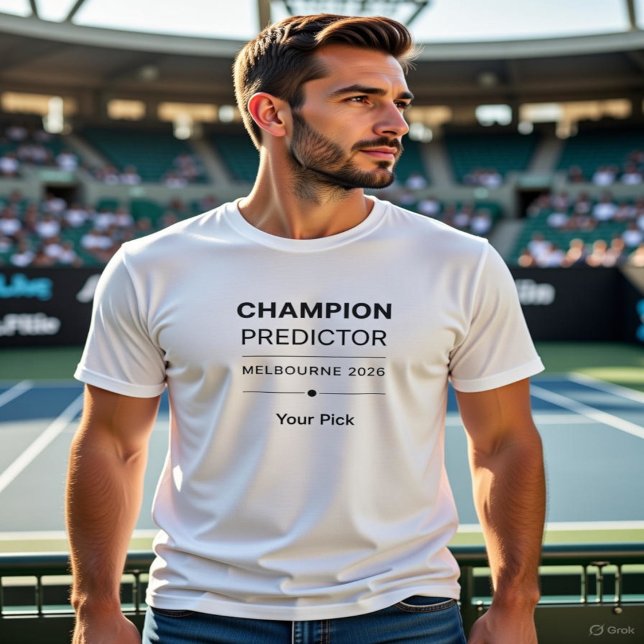 T-shirt Champion Predictor – Melbourne 2026 Tennis  (Créateur téléchargé)