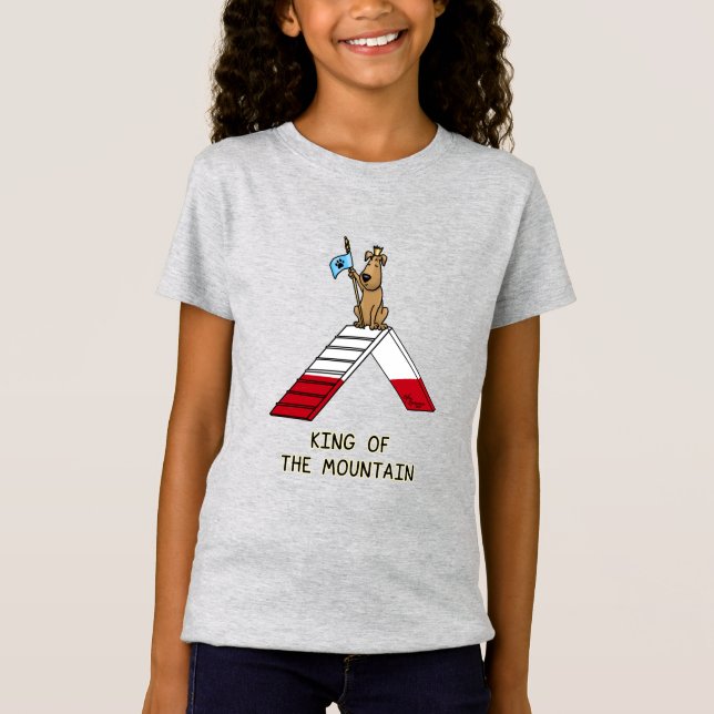 T-Shirt Champion roi du chien de montagne agilité drôle (Devant)