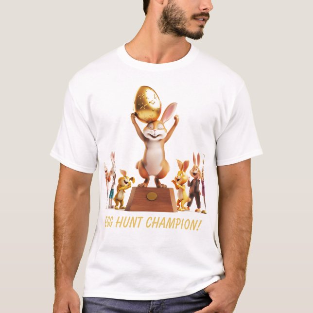 T-shirt Champion victorieux de chasse aux oeufs de lapin (Devant)