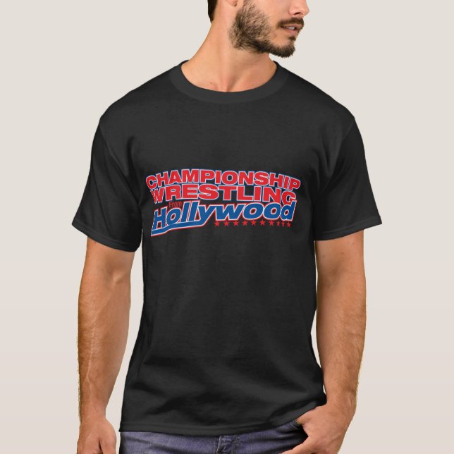 T-shirt Championnat luttant de Hollywood - logo (Devant)