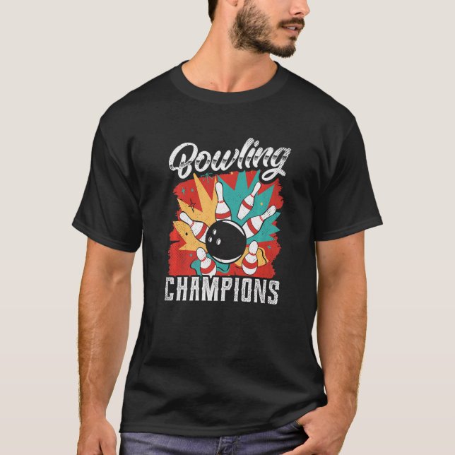 T-shirt Championnats de bowling Équipe de bowling Hobby (Devant)
