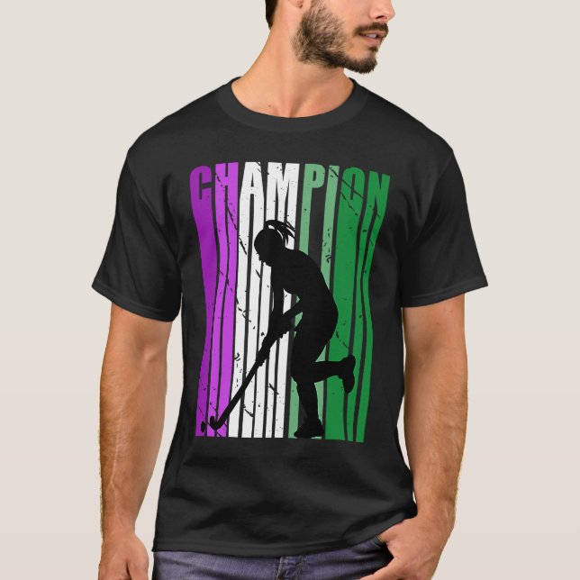 T-shirt Championne Champion de Hockey Saison Anniversaire  (Devant)