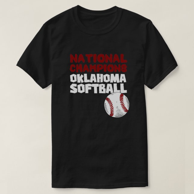 T-shirt championne nationale de softball de l'oklahoma (Design devant)