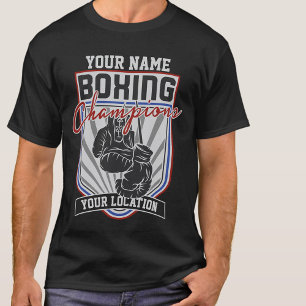 T-shirt Champions de boxe personnalisés Boxeur Fitness Gym