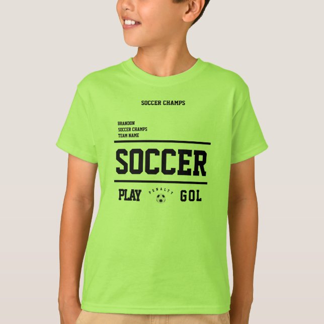 T-shirt Champions de football personnalisées joueurs d'équ (Devant)