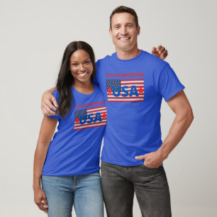 T-shirt champions Original USA drapeau vrai classique tee