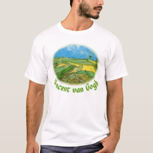 T-shirt Champs de blé à Auvers Sous Ciel Nuageux, van Gog