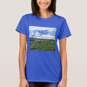 T-shirt Champs de blé avec Haystaches par Vincent van Gogh