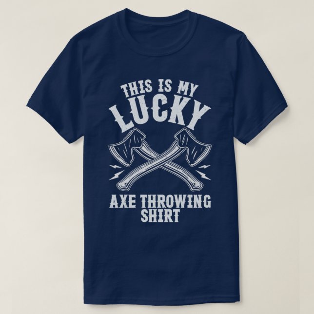 T-shirt Chance Ax Jetant Chemise Drôle Hatchet (Design devant)
