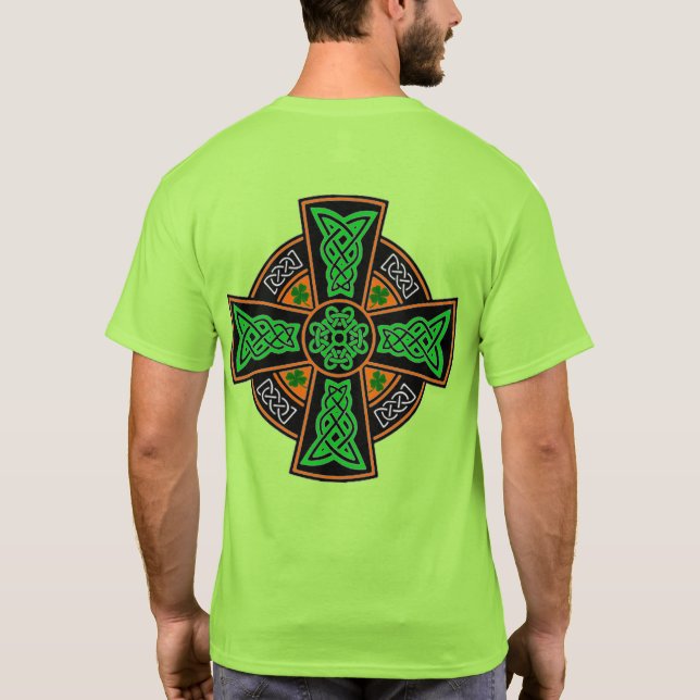 T-shirt chance du symbole irlandais croupe céleste croix s (Dos)