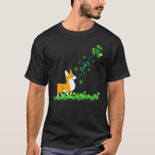 T-shirt Chanceux Corgi Chien Vert Pour Trèfle Chien Saint