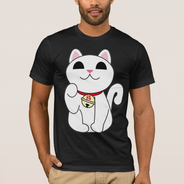 T-shirt chanceux de chat (Devant)