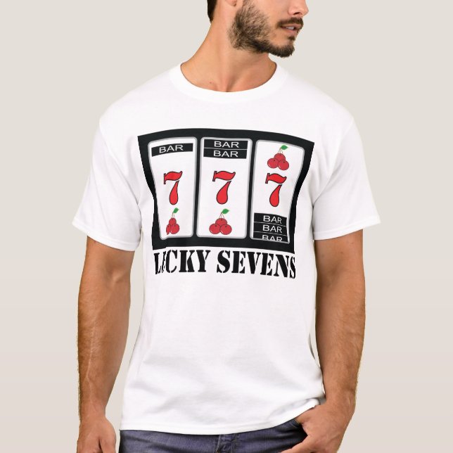 T-shirt chanceux de Sevens de fentes (Devant)