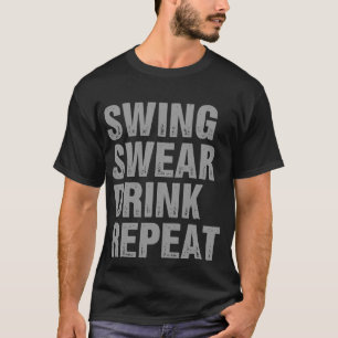 T-shirt Chandail à coudre Boire Répéter Funny Golf