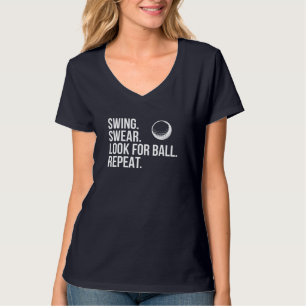 T-shirt Chandail À Swing Chercher Balle Répéter Funny Golf