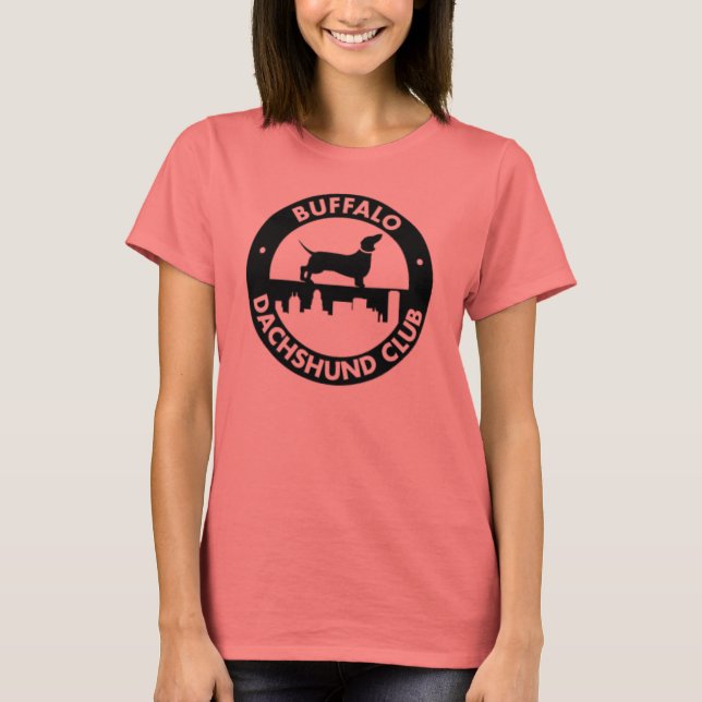 T-shirt Chandail Dachshund Club pour femmes Ringer de Buff (Devant)
