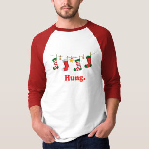 T-shirt Chandail de Noël Hung. idées cadeaux de Noël