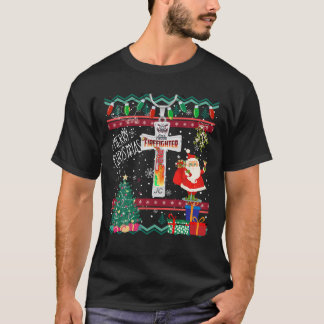 T-shirt Chandail de Noël moche Christian Fier pompier