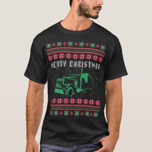 T-shirt Chandail de Noël moche de Semi-Camion