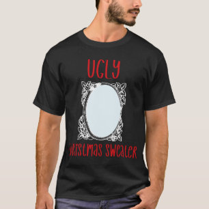 T-shirt Chandail de Noël moche drôle avec Hommes Miroir Fe