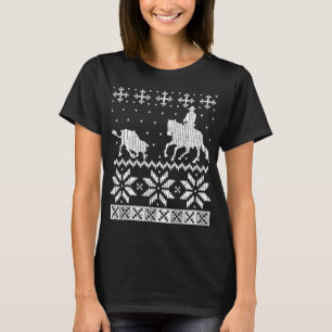 T-shirt Chandail de Noël moche du Cheval coupé