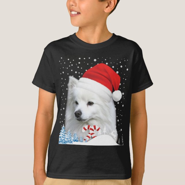 T-shirt Chandail de Noël moche Eskimo Chien américain (Devant)