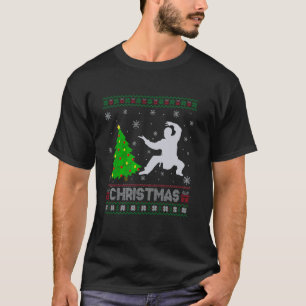 T-shirt Chandail de Noël moche Kung Fu Xmas