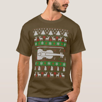 T-shirt Chandail de Noël pour violon moche